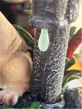 Pug water fountain figurine